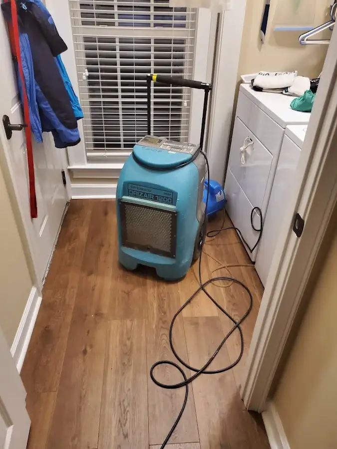 Commercial dehumidifier deployed for Flood Damage Cleanup in Hope